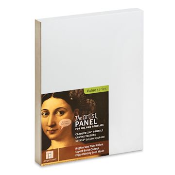 Open in modal - Ampersand Value Series Artist Panel - Textured, 11" x 14", 1-1/2" Cradle