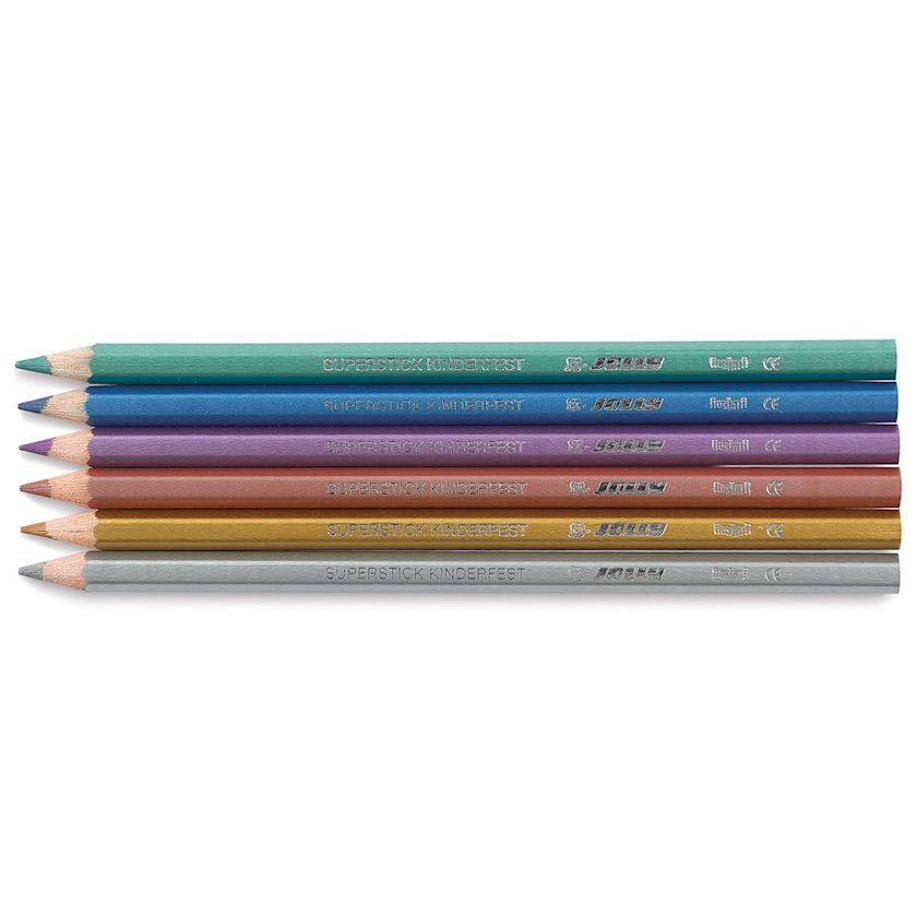 Jolly Superstick XBig Colored Pencils Metallic Colors, Set of 6