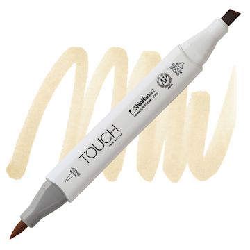 Open in modal - ShinHan Touch Twin Brush Marker - Peanut BR113 marker and swatch