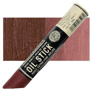 Open in modal - Sennelier Artists' Oil Stick - Perylene Maroon stick and swatch
