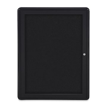 Open in modal - Ghent Ovation Radius Tackboard - 24" x 34", Black Hinged Doors