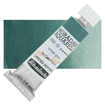 Open in modal - Schmincke Horadam Aquarell Artist Watercolor - Ocean Grey, 15 ml tube and swatch