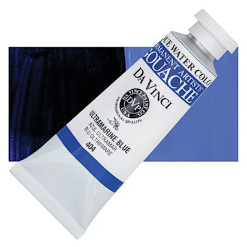 Open in modal - Da Vinci Professional Gouache - Blue (Ultramarine), 37 ml tube and swatch
