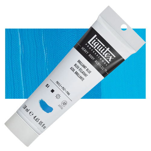 Liquitex Heavy Body Artist Acrylics - Brilliant Blue, 4.65 oz tube