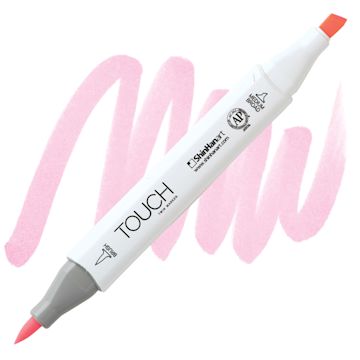Open in modal - Shinhan Touch Twin Brush Marker - Light Pink RP138 marker and swatch