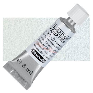 Open in modal - Schmincke Horadam Aquarell Watercolor - Permanent Chinese White, 5 ml tube and swatch