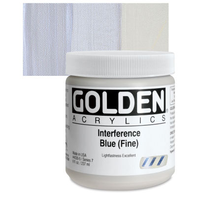 Golden Heavy Body Artist Acrylics - Interference Blue (Fine), 8 oz Jar