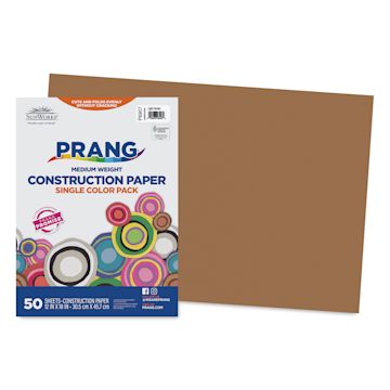 Open in modal - Prang Medium Weight Construction Paper - Light Brown, 12" x 18", Pkg of 50 Sheets