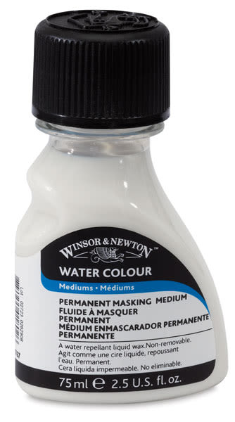 Winsor & Newton Watercolor Permanent Masking Medium - Front of 75 ml bottle shown
