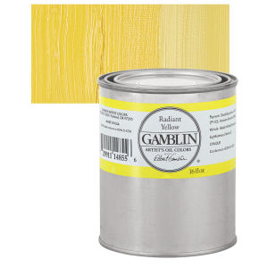 Gamblin Artist's Oil Color - Radiant Yellow, 16 oz Can