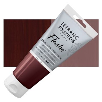 Open in modal - Lefranc & Bourgeois Flashe Vinyl Paint - Sepia Brown, 80 ml tube and swatch