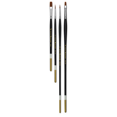 Blick Masterstroke Synthetic Sable Brush Set - Components of set shown upright