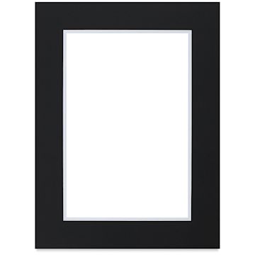 Open in modal - Blick Double Mat - Smooth Black/Smooth White, 18" x 24" (12" x 18" opening)