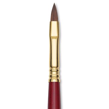Open in modal - Blick Master Synthetic Kolinsky Brush - Short Handle, Filbert, Size 6, close-up