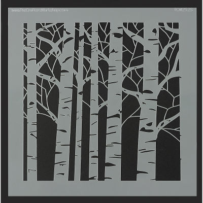 The Crafter's Workshop Stencils - Top view of Aspen Trees Stencil