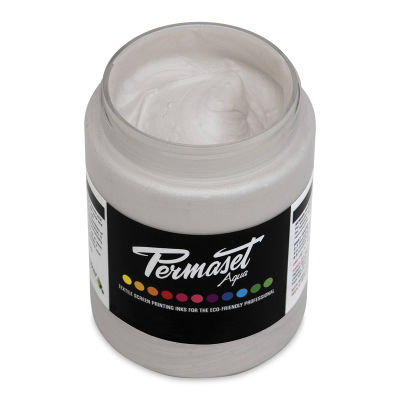 Permaset Aqua Fabric Ink - Pearl White, 300 ml
