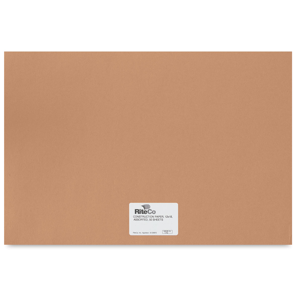 Riteco Construction Paper - Light Brown, 9 inch x 12 inch, 50 Sheets