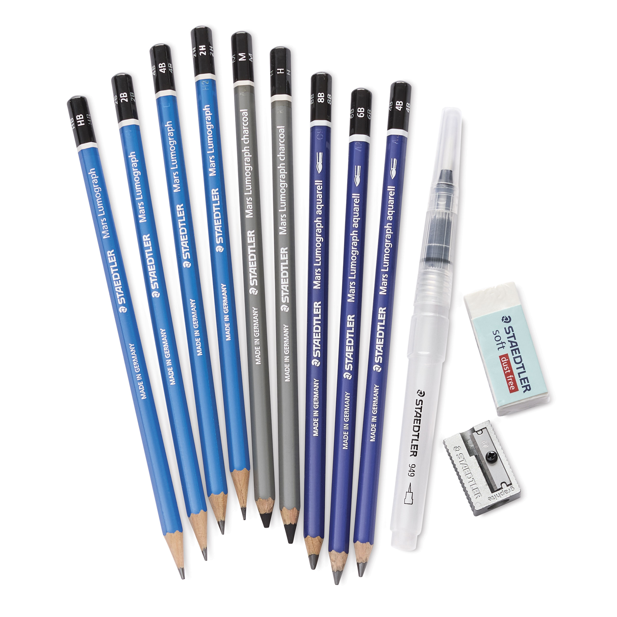STAEDTLER Mars Lumograph Graphite Artist Pencil Pack, 12 Degrees (8B, 7B, 6B, 5B, 4B, 3B, 2B - View #8