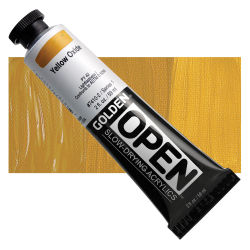 oxide yellow acrylics oz golden tube open