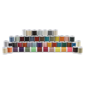 Dual Duty XP Thread Collection - Set of 50 Assorted color threads shown stacked