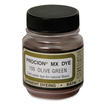 Jacquard Procion MX Fiber Reactive Cold Water Dye - Olive Green, 2/3 oz jar