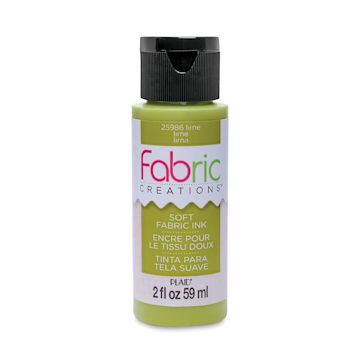 Open in modal - Fabric Creations Soft Fabric Inks - Front of 2 oz Lime Bottle