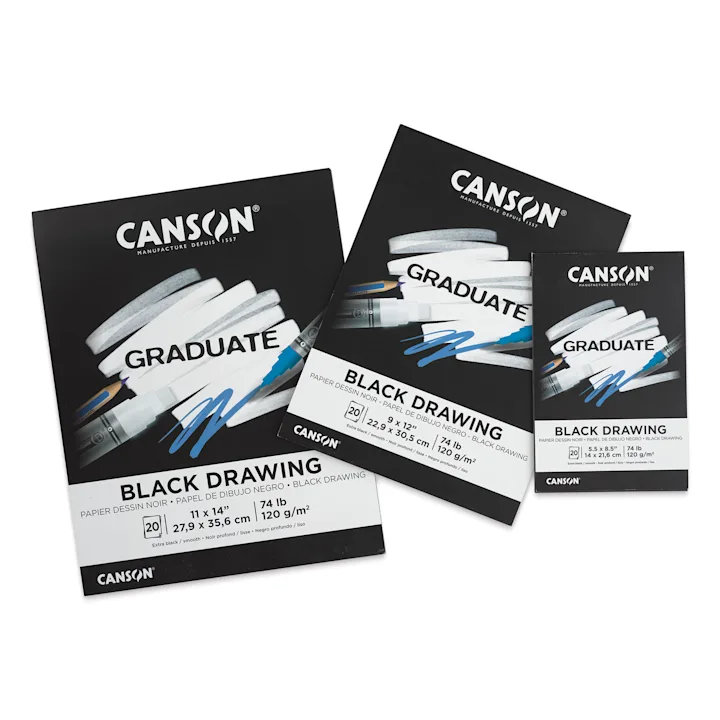 Canson Graduate Black Drawing Pads | BLICK Art Materials