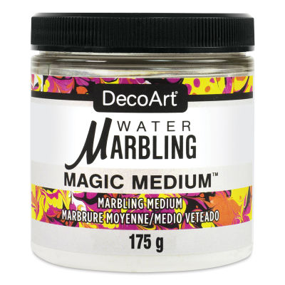 DecoArt Water Marbling Magic Medium, front of the jar. 