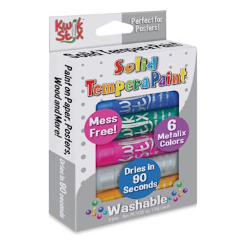 Open in modal - Kwik Stix Tempera Paint - Metalix Colors, Set of 6 (In packaging)