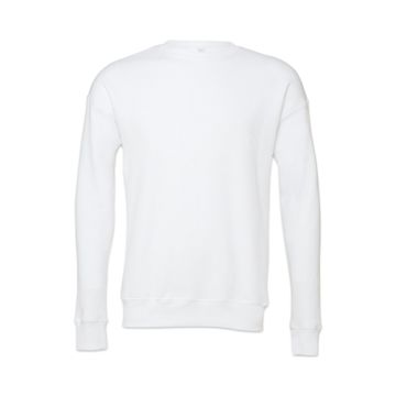 Open in modal - Bella + Canvas Unisex Sponge Fleece Drop Shoulder Sweatshirt - White, Medium