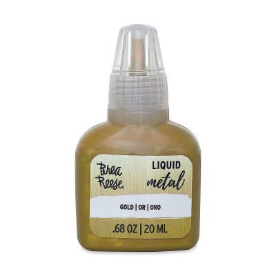 Brea Reese Liquid Metal Ink - Front of 20 ml bottle of Gold Ink
