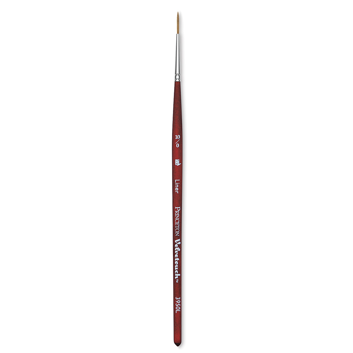 Princeton Velvetouch Series 3900 Synthetic Brush - Filbert, Long Handle, Size 10