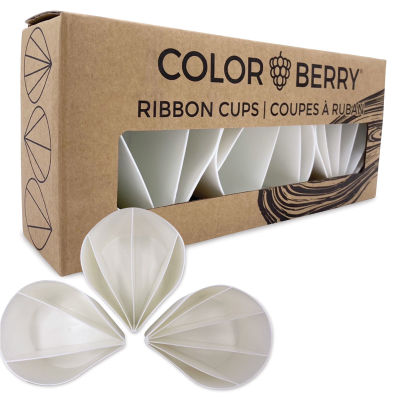 Colorberry Resin Ribbon Pouring Cups - Set of 3 (shown in and out of package)