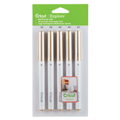 Cricut Pen Set - Front of blister package of Gold Multi Tip Set