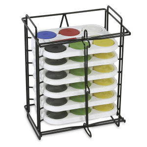 Richeson Tempera Cakes and Sets - Small Tempera Rack with 6, 6-Color Sets