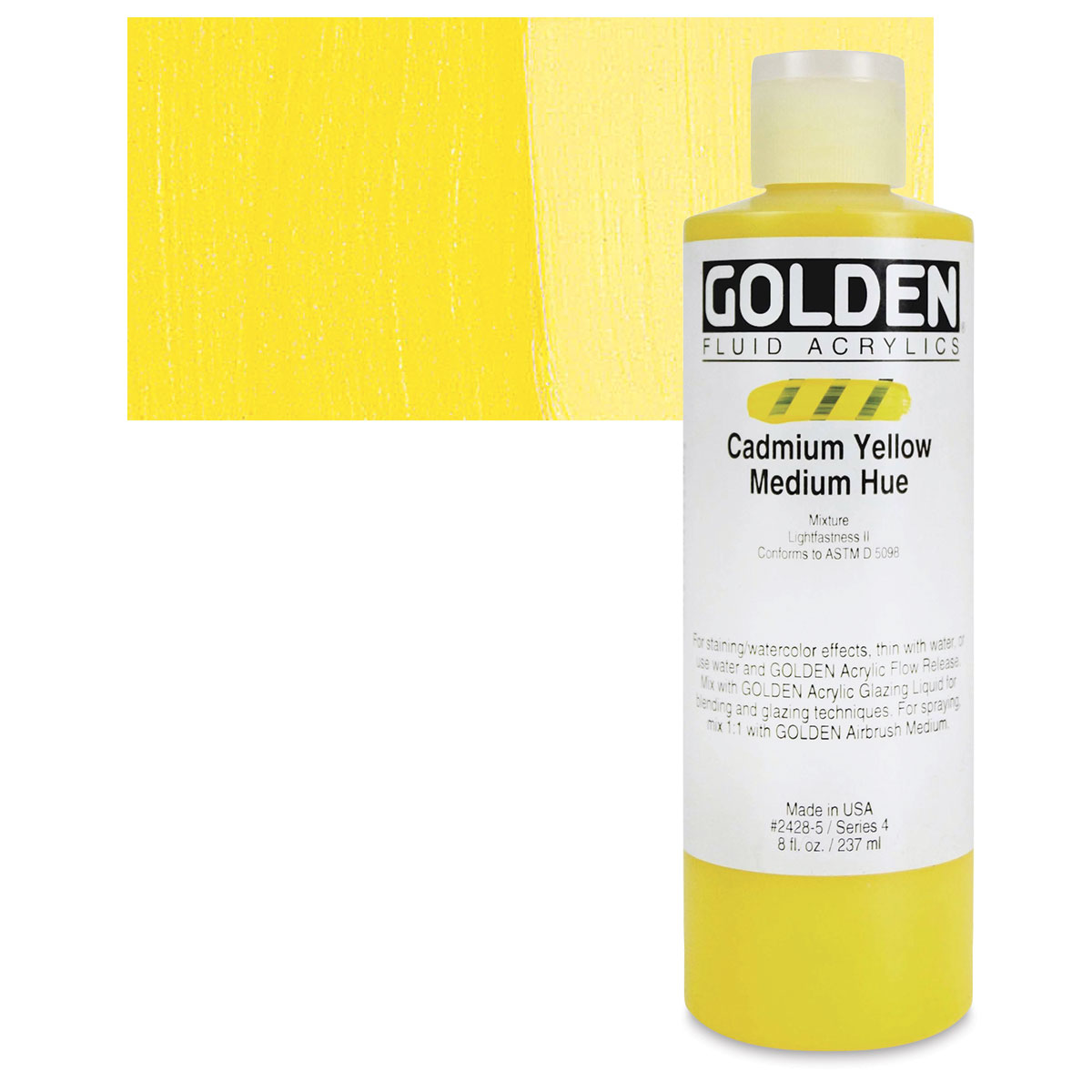 Golden Fluid Acrylic 1oz Cadmium Yellow Medium Hue