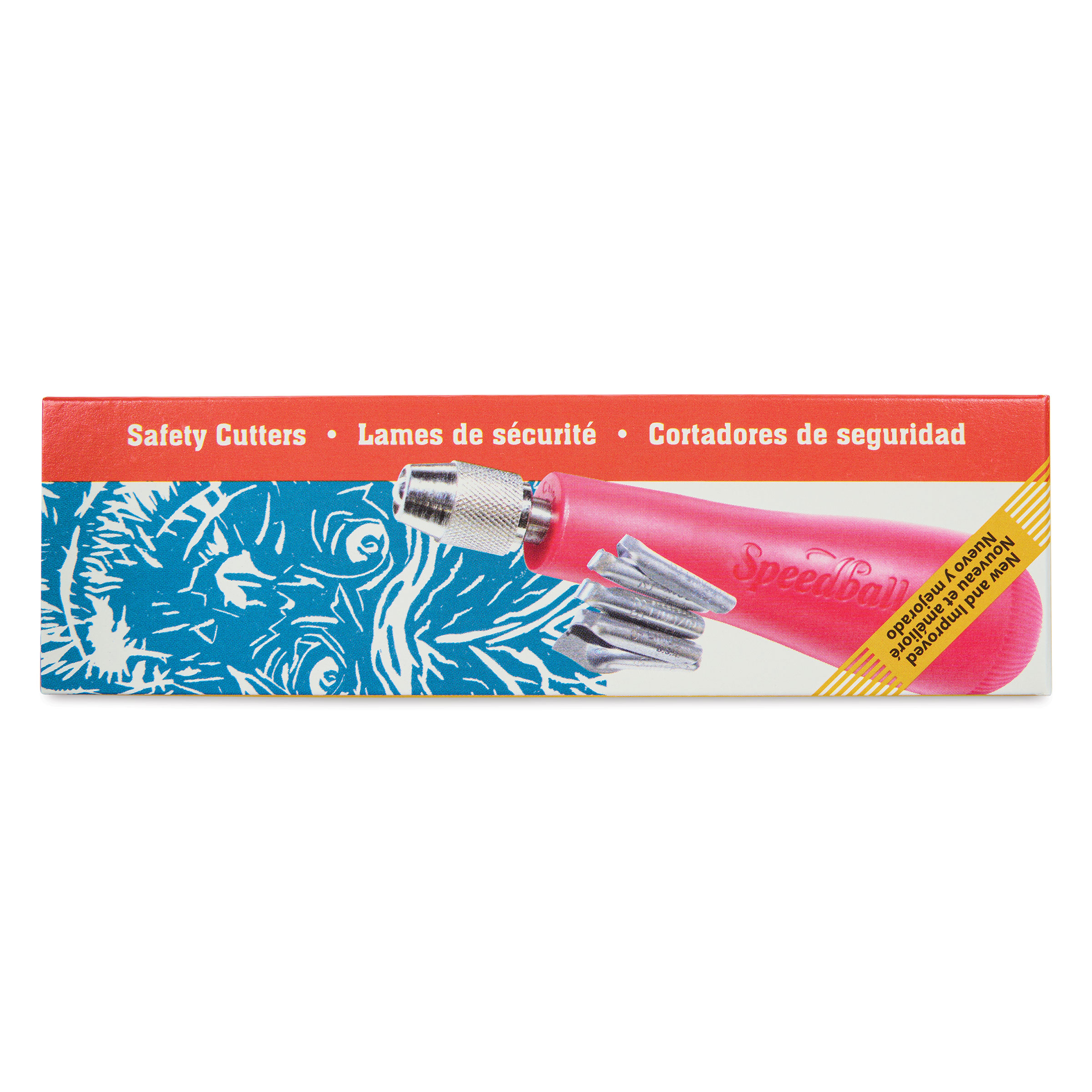 Speedball Linozip Safety Lino Cutters - Set of 5, with Lino Handle