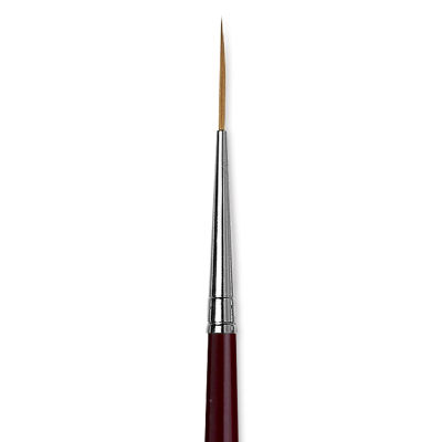 Da Vinci Kolinsky Red Sable Brush - Medium Pointed Liner, Long Handle, Size 0