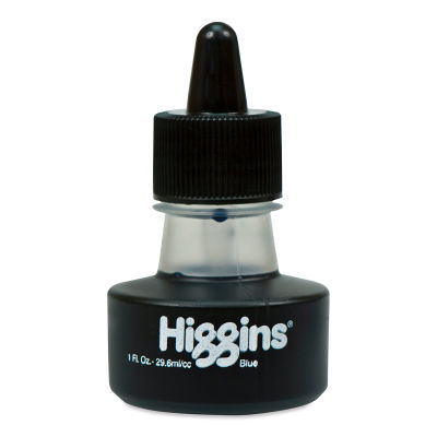 Higgins Dye-Based Drawing Ink - 1 oz, Blue, Non-Waterproof, Dye-Based Ink