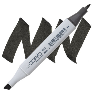 Copic Classic Marker - Warm Gray W-10 swatch and marker