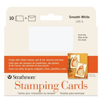 Strathmore Stamping Cards and Envelopes - Announcement, Box of 10 (front of package)