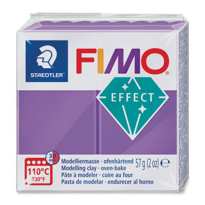 Fimo Translucent Effect Polymer Clay - 2 oz, Translucent Purple