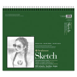 Strathmore 400 Series Recycled Paper Sketch Pad - 17" x 14", Portrait, 100 Sheets