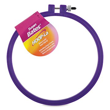 Open in modal - Susan Bates Hoop-La Embroidery Hoop - 6" (Shown in purple.)