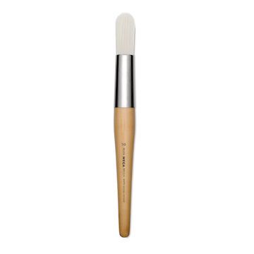 Open in modal - Blick Mega White Synthetic Brush - Mega Round, Short Handle, Size 50