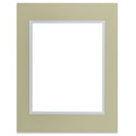 Blick Double Mat - Sauterne / Sheer Blue, 11" x 14" (7-1/2" x 9-1/2" Opening)