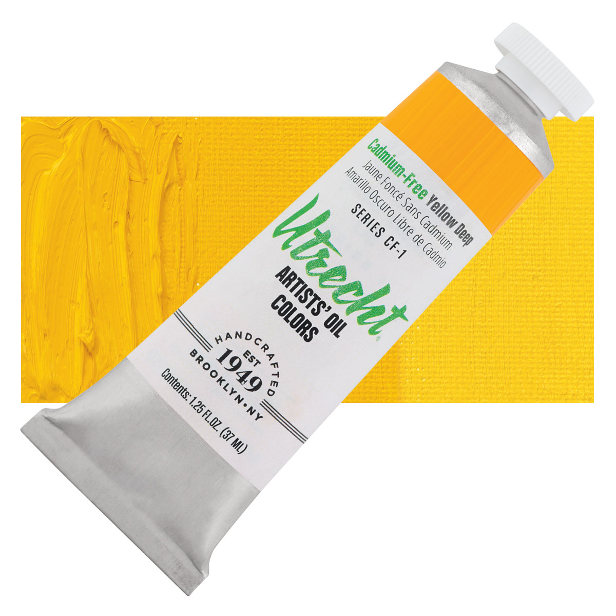 Utrecht Artists' Oil Paint - Cadmium-Free Yellow Deep, 37 ml Tube