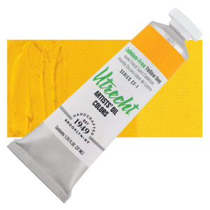 Utrecht Artists' Oil Paint - Cadmium-Free Yellow Deep, 37 ml, Tube with Swatch
