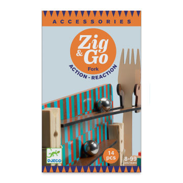 Djeco Zig and Go Reaction Construction Set - Fork (Front of packaging)