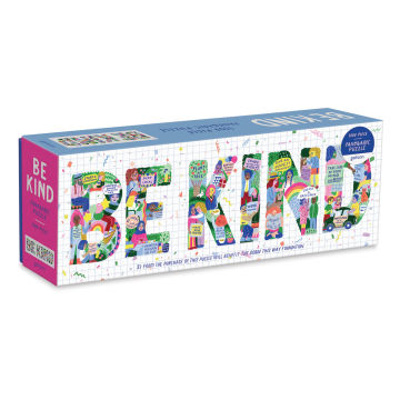 Galison Be Kind 1,000 Piece Panoramic Puzzle, Front Of Box